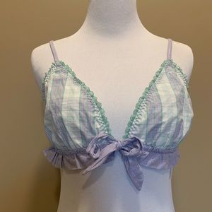 Intimissimi by Victoria's Secret Plaid Ruffle Trim Bow Bralette